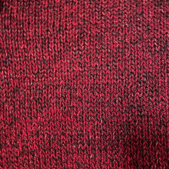 Vintage Dunollie Looms summery red sweater w/black sequin trim - Picture 9 of 9